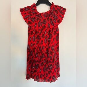 Missguided Off the Shoulder Red Floral Mini Dress Size 4